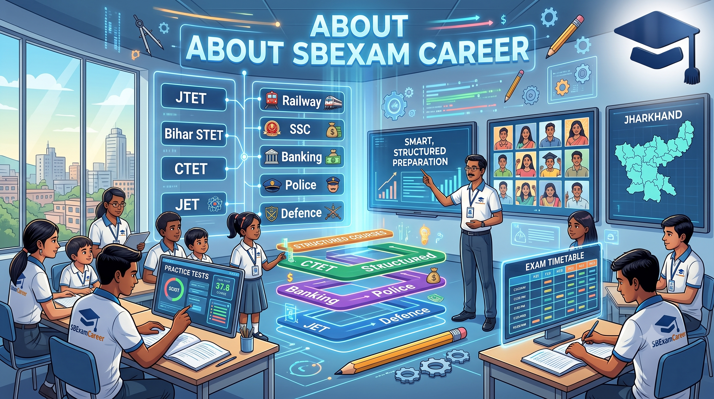 Students at coaching center